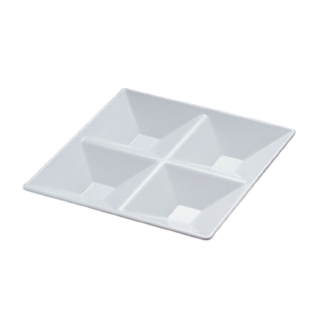 Yanco RM-822 Rome Compartment Plate 11-1/2"L X 11-1/2"W X 1-1/2"H 4-compartments