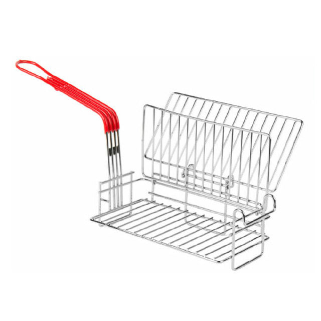 Omcan 80931 (80931) Burrito Fryer Basket Black Handle Nickel Plated Wire Steel