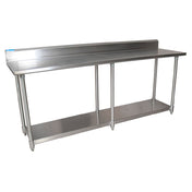 BK Resources CVTR5-8424 Work Table 84"W X 24"D X 34-3/4"H Overall Size 16/304 Stainless Steel Top With 5"H Riser