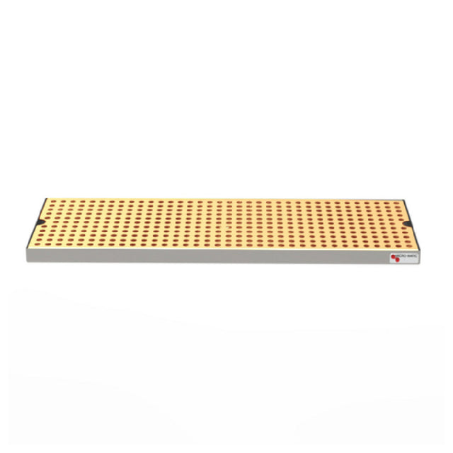 Micro Matic DP-120DSSPVD-P Surface Mount Drip Tray 12"W X 5"D X 3/4"H With 3-1/2" Drain Nipple