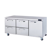 Blue Air BLUR72-D4LM-HC Undercounter Refrigerator Three-section 72-3/8"W
