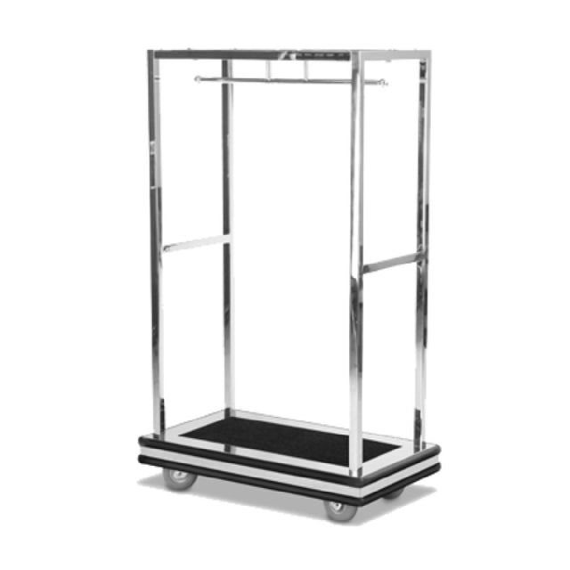 Forbes Industries 2545DB Specialty Luggage Cart 1-1/2” Square Tubular Polished Stainless Steel Superstructure
