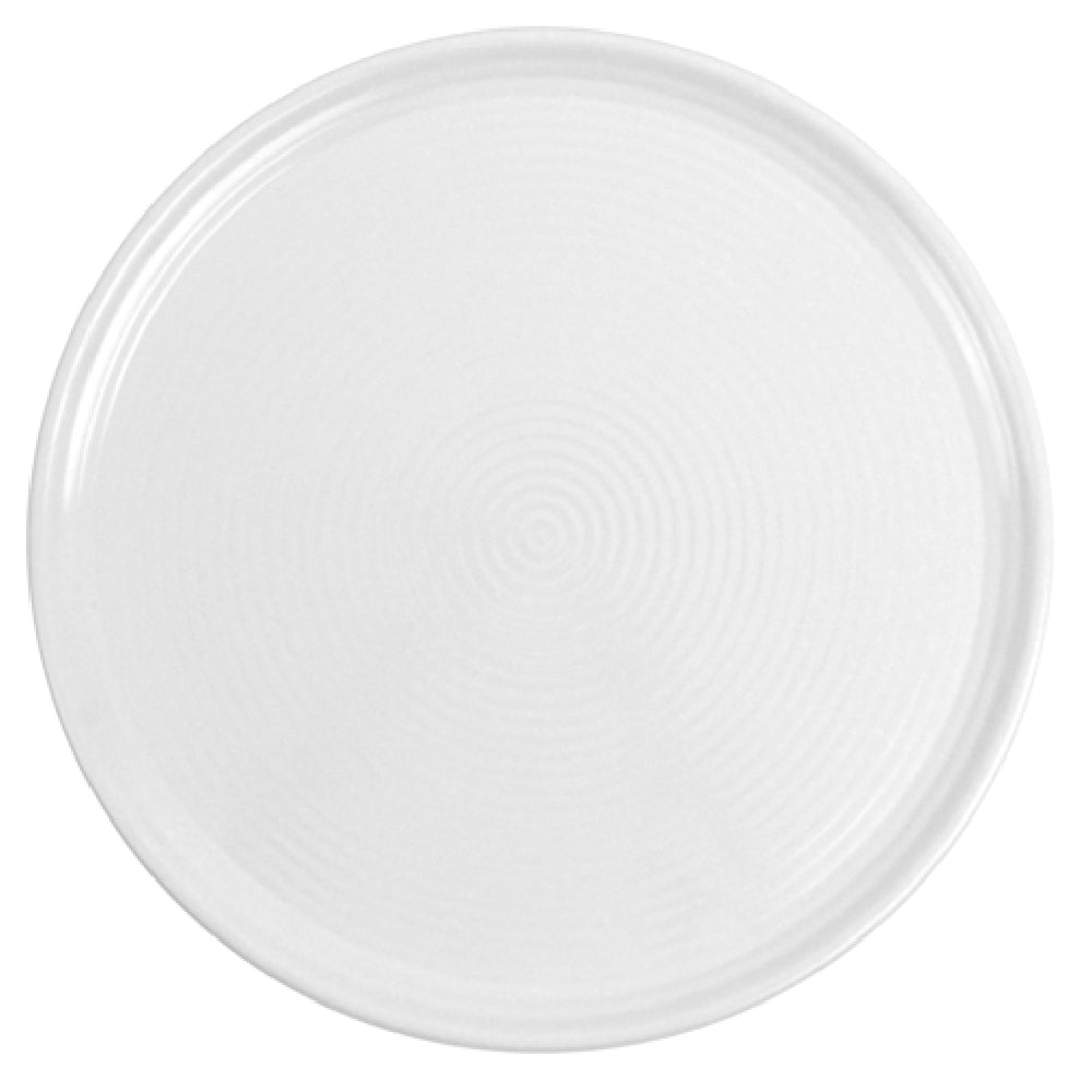 BauscherHepp T3014 Ripple Pizza Plate 13-3/4" Dia. Round With Geometric Circular Ripple Pattern