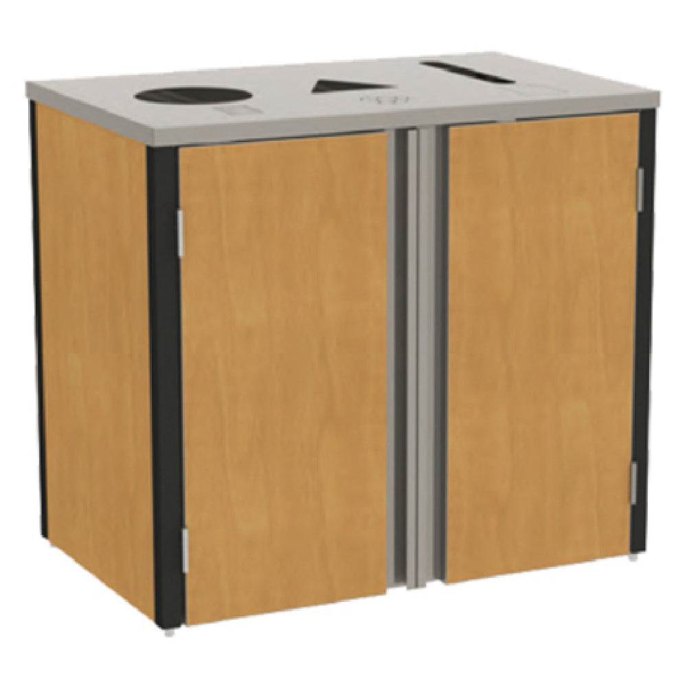 Lakeside 3415 Waste & Recycle Station 37-1/2"W X 23-1/4"D X 34-1/2"H Top Access