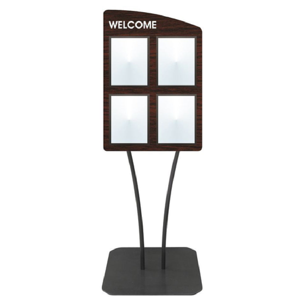 Hubert 29326 - Menu Board, 4-pocket, Floor Stand