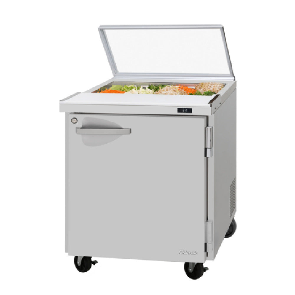Turbo Air PST-28-N-GL PRO Series Sandwich/Salad Prep Table With Glass Lid One-section