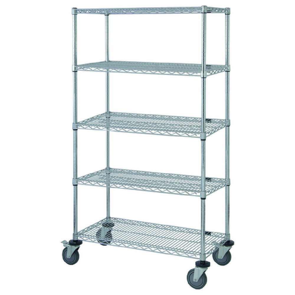 Quantum M1848C46-5 Mobile Cart 48"W X 18"D X 69"H Includes: (5) Wire Shelves