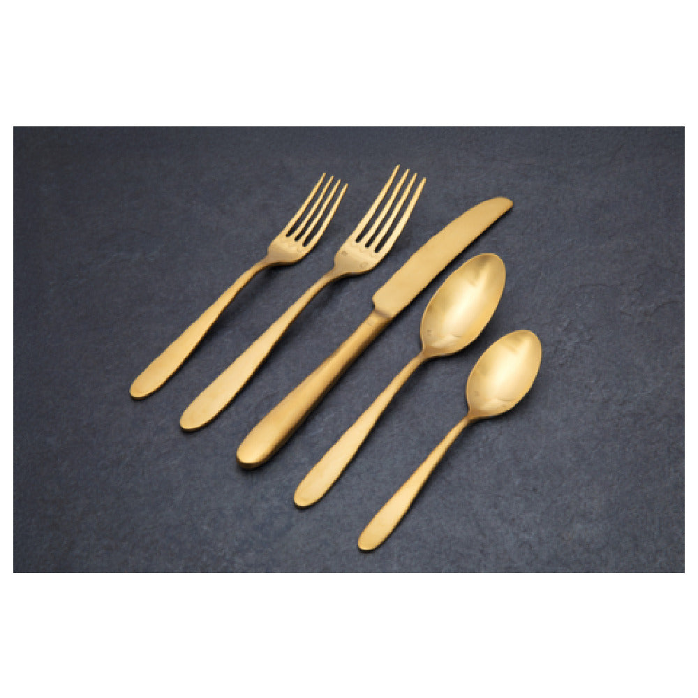 1880 Hospitality T017FDEF - Mascagni Dessert/Salad Fork, 7", Brush Gold