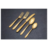 1880 Hospitality T017FDEF - Mascagni Dessert/Salad Fork, 7", Brush Gold