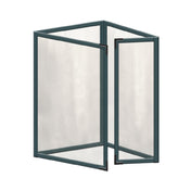 Risch TETQ 5.5X8.5 Deluxe Clear Sewn Menu Cover 5-1/2" X 8-1/2" Quad Pocket Fold-out