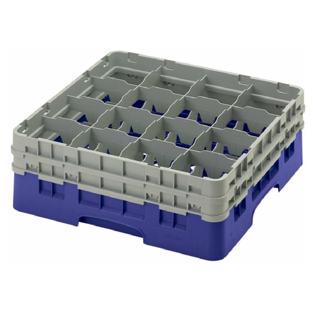 Cambro 16S534186 Camrack® Glass Rack With (2) Soft Gray Extenders Full Size