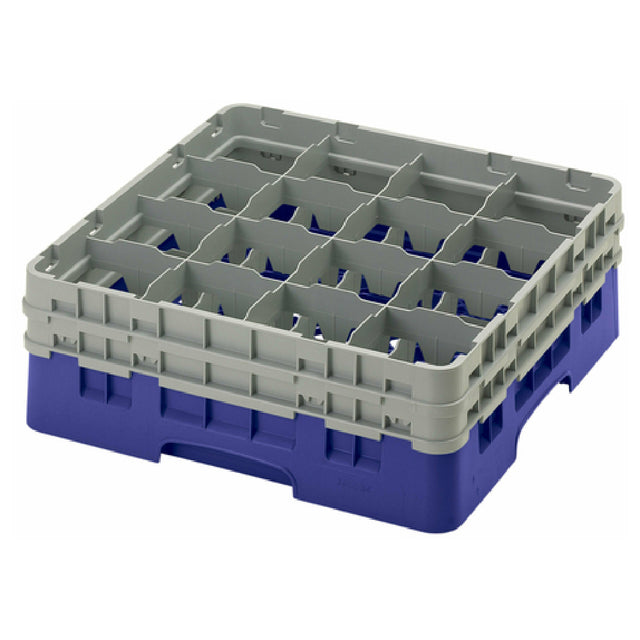 Cambro 16S534186 Camrack® Glass Rack With (2) Soft Gray Extenders Full Size