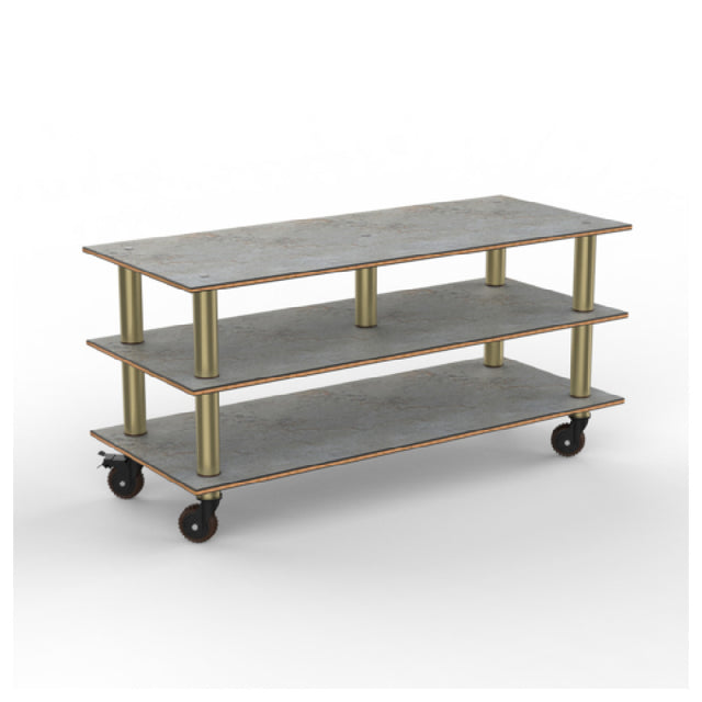 Steelite MGCMLB09GBXH - Modular Midhole Display Unit Grey Brushed Brass Hea, 71.0" X 29.5" X 35.0"