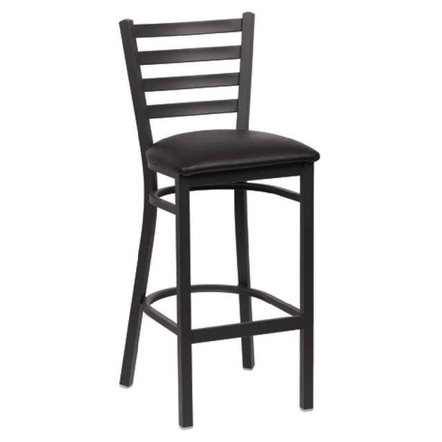 Royal ROY 9002 BLK - Bar Stool, Ladder Back, 17"L X 16-1/2"W X 43-3/8"H