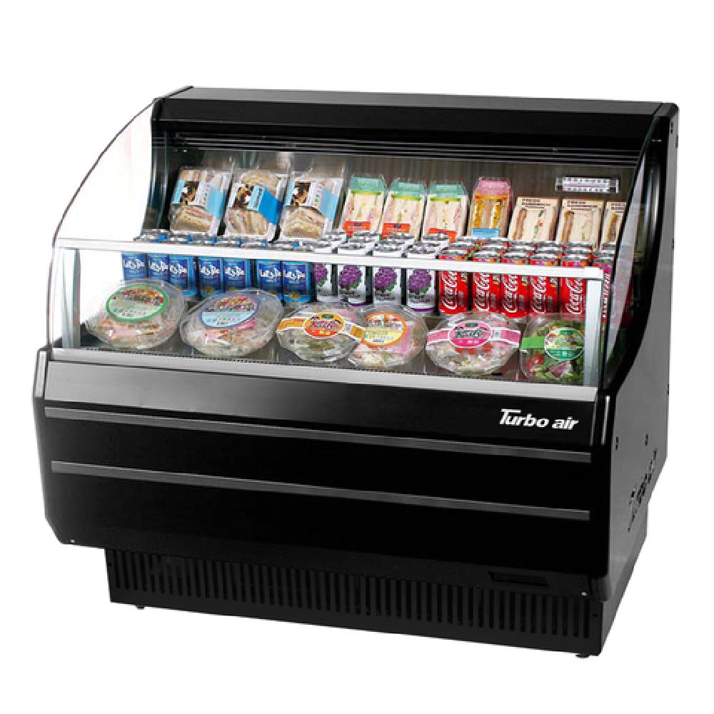Turbo Air TOM-40SW(B)-N Horizontal Open Display Merchandiser Slim-line 6.7 Cu. Ft. Capacity
