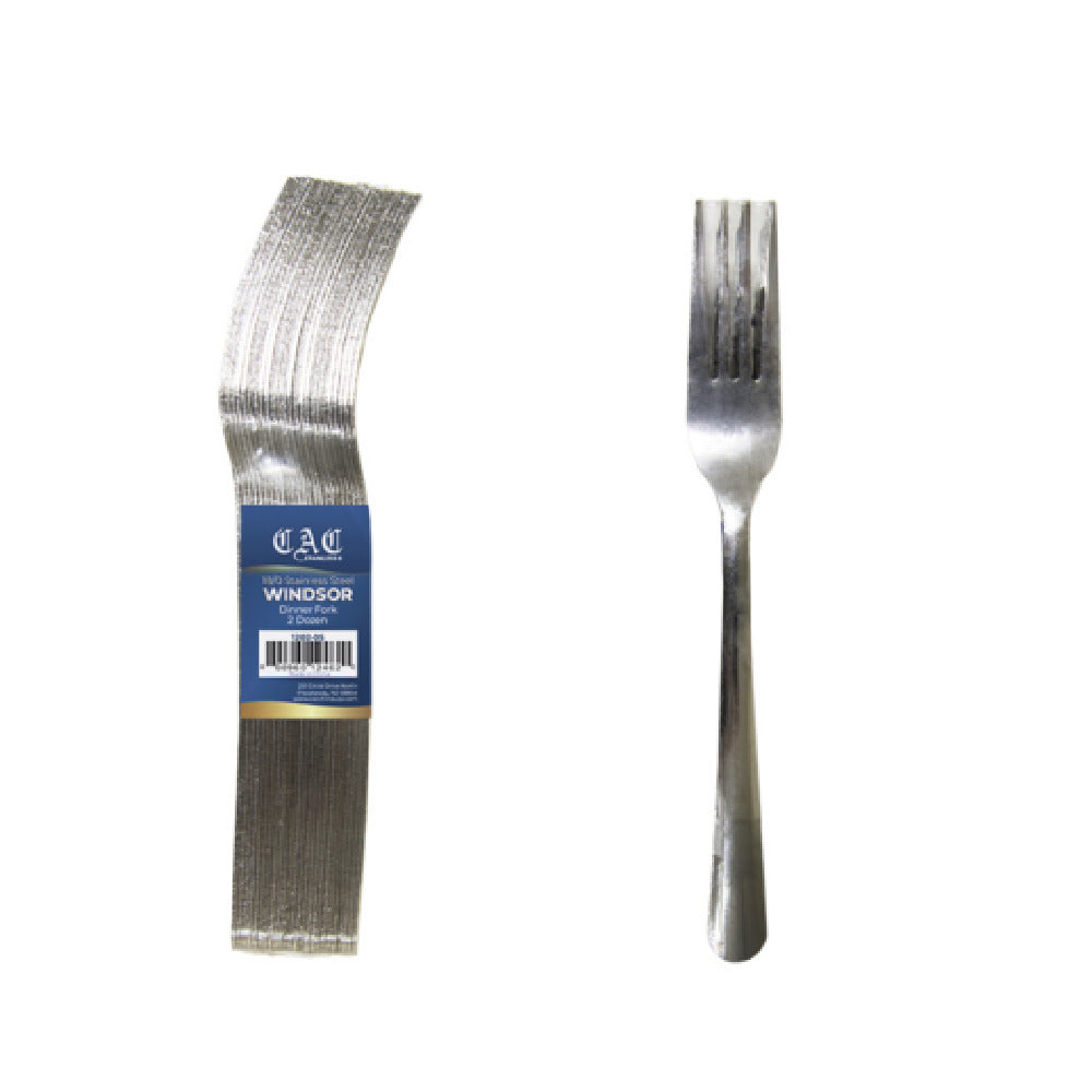CAC China 1202-05 Windsor Dinner Fork 7"W 18/0 Stainless Steel