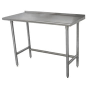 Advance Tabco TFLAG-245-X Special Value Work Table 60"W X 24"D 16 Gauge 430 Stainless Steel Top With 1-1/2"H Rear Up-turn