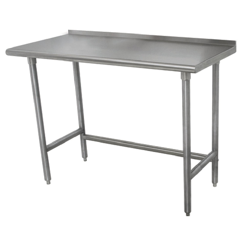 Advance Tabco TFLAG-305-X Special Value Work Table 60"W X 30"D 16 Gauge 430 Stainless Steel Top With 1-1/2"H Rear Up-turn