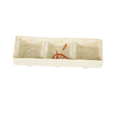 Yanco OR-4030 Orchis Divided Sauce Dish 2-1/2 Oz. Each 7-1/2"L X 3"W