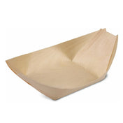 JB Prince RB329 4.5 Poplar Wood Serving Boat 4.5"W X 2.5"D X 0.5"H Bamboo