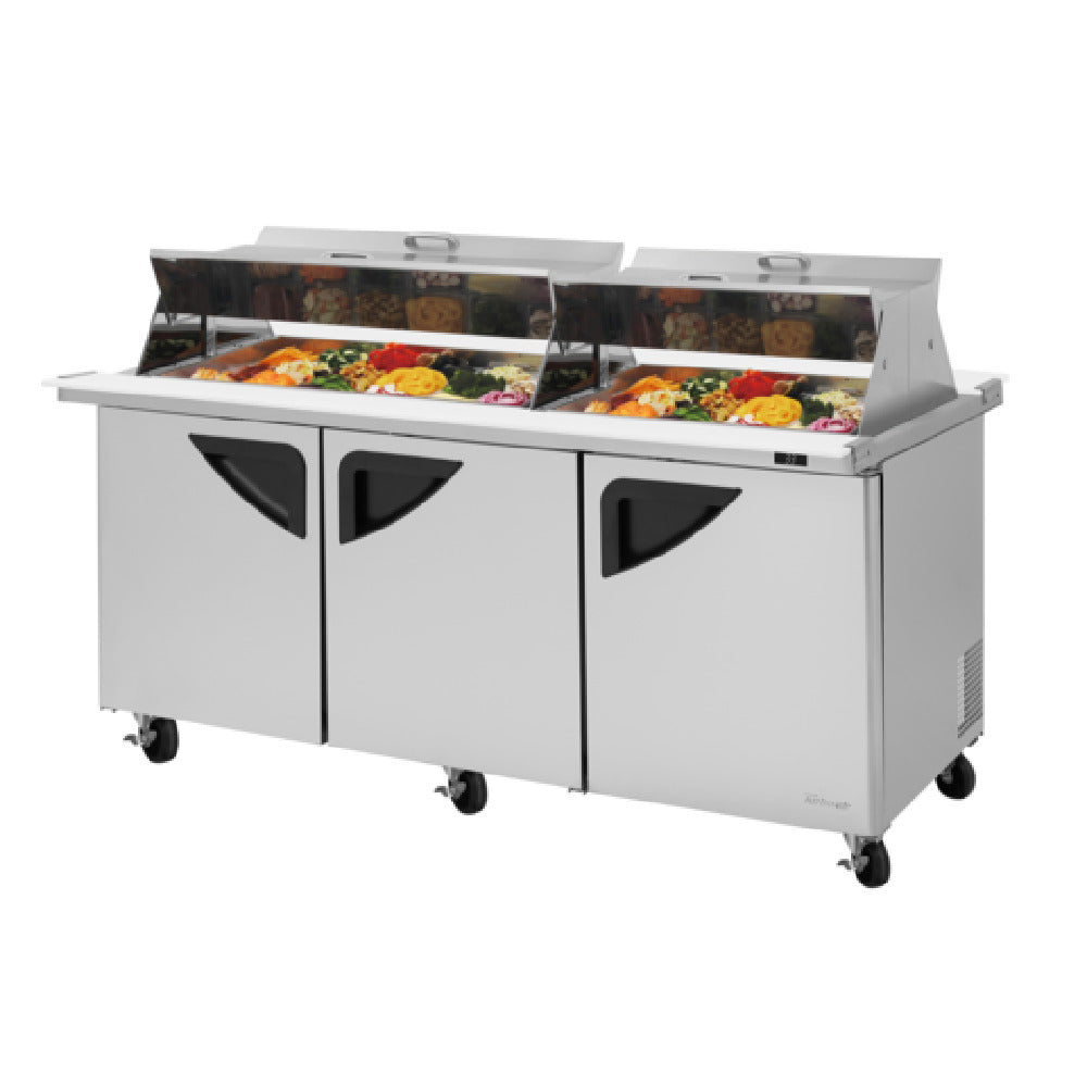 Turbo Air TST-72SD-30-N-DS Super Deluxe Sandwich/Salad Mega Top Unit With Dual Sided Lids