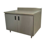 Advance Tabco HK-SS-2412M Work Table 144"W X 24"D Cabinet Base With Mid-shelf & Hinged Doors