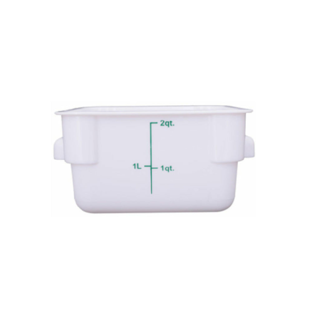 Hubert 29A-040 - Kratos® Food Storage Container, 7.25"W X 7.25"D X 3.875"H, Square