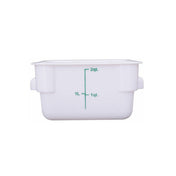 Hubert 29A-040 - Kratos® Food Storage Container, 7.25"W X 7.25"D X 3.875"H, Square