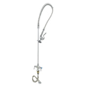 T&S Brass B-0113-CR EasyInstall Pre-Rinse Unit Spring Action Gooseneck Single Hole Base Faucet