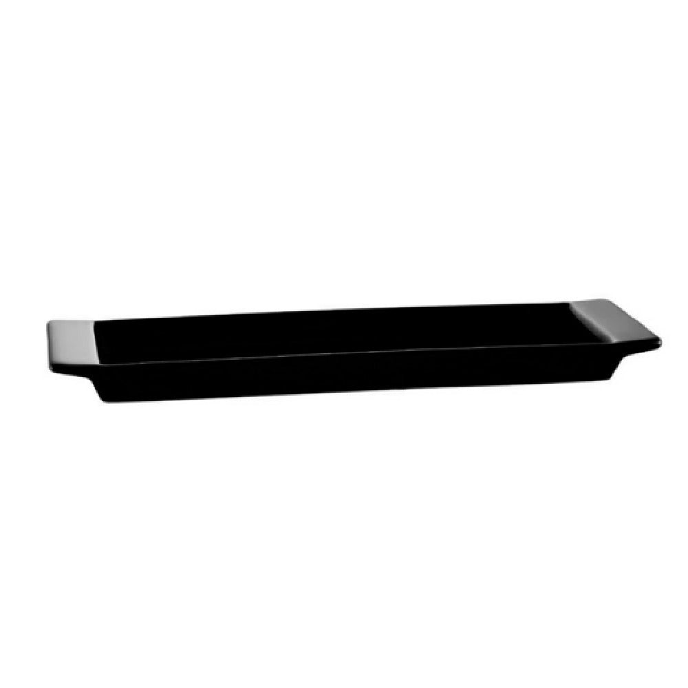 CAC China F-3S-BLK Fortune Tray 12"L X 3-1/2"W X 3/4"H Rectangular