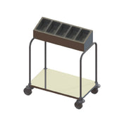 Piper Products 715-1-A10 - Tray & Silver Cart, (1) Stack With (10) Cylinder Silver Disp