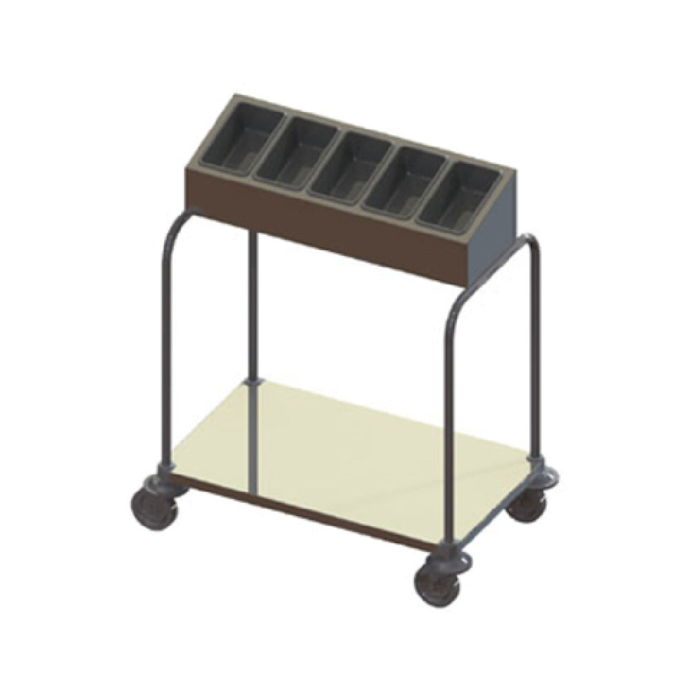 Piper Products 715-1-A15 - Tray & Silver Cart, (1) Stack With (15) Cylinder Silver Disp