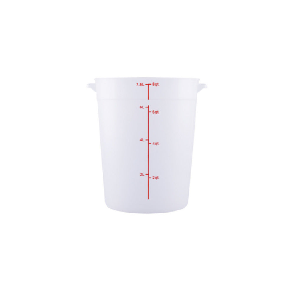 CAC China FS2P-8T Food Storage Container 8 Qt. Round
