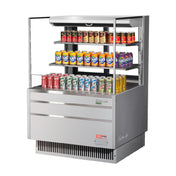 Turbo Air TOM-36L-UFD-S-3S-N Horizontal Open Display Merchandiser Low-profile