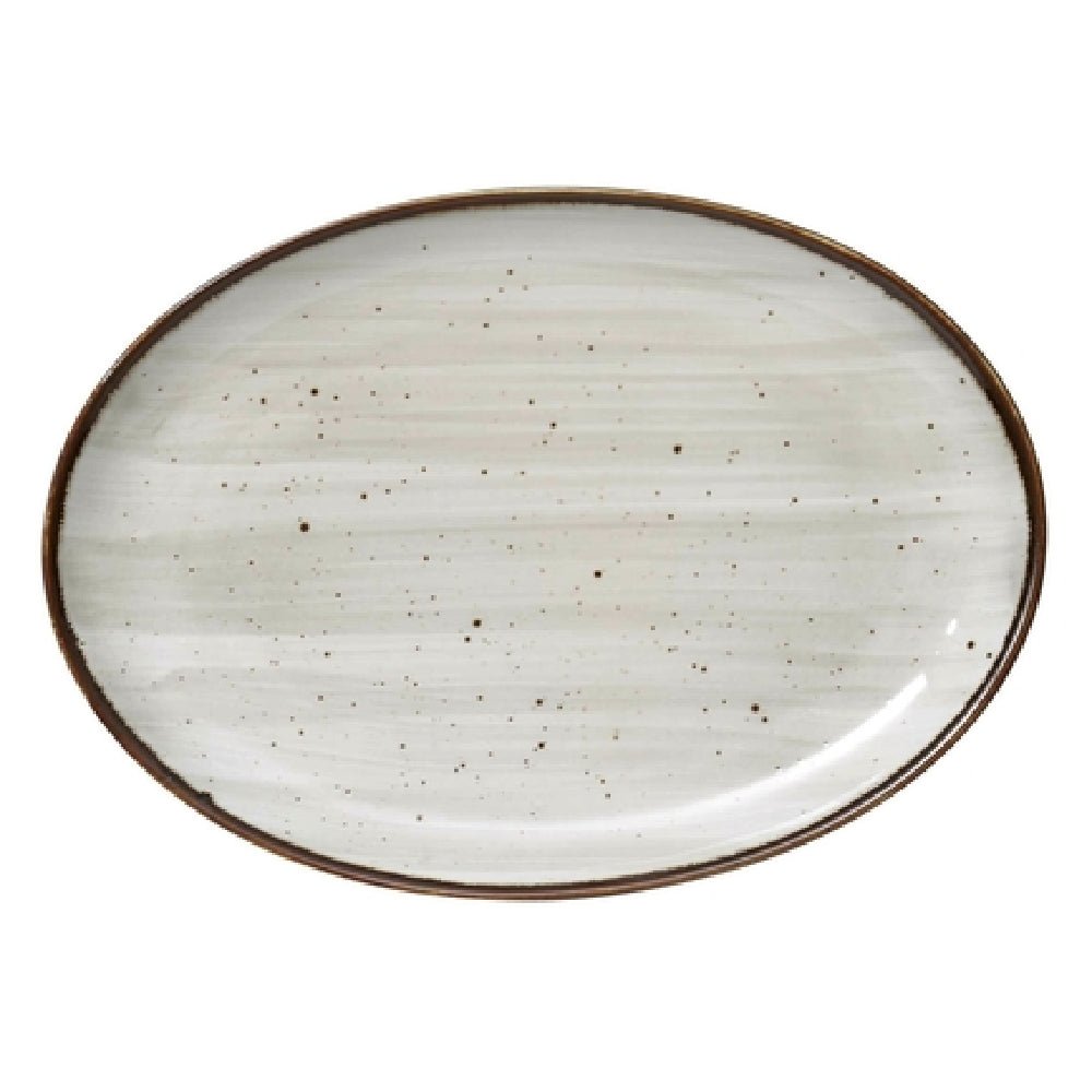 Yanco LY-2112 Lyon Platter 12"L X 8-1/4"W X 1-1/4"H Oval