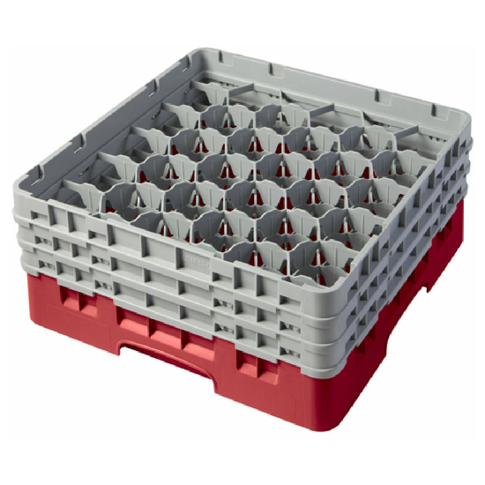 Cambro 30S638163 Camrack® Glass Rack With (3) Soft Gray Extenders Full Size