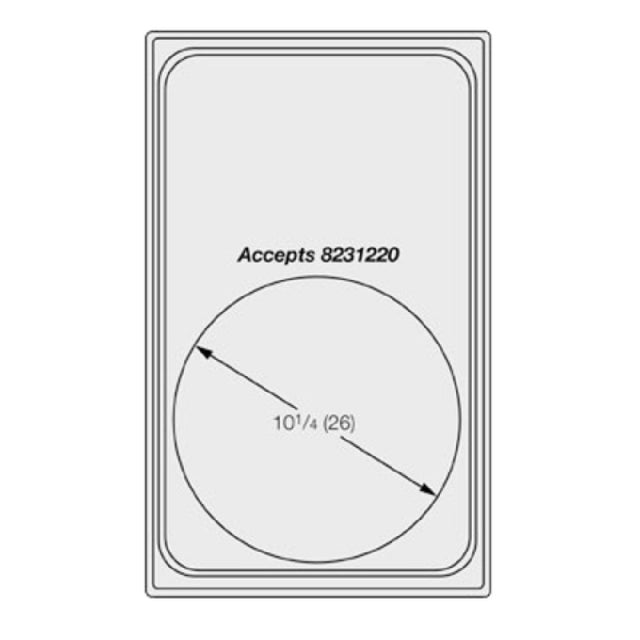 Vollrath 8240610 Miramar™ Template For (1) Medium Round Decorative Pan Night Sky Color