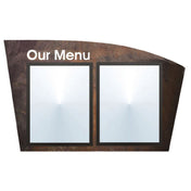 Hubert 79515 - Menu Board, 2-pocket, Wall-mount
