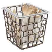 FOH BHO078GOI21 1/6 Size Coppered Link Flatware Divider Set Includes One BHO061GOI21 1/6 Size Coppered Link Housing/Pan Set Deep