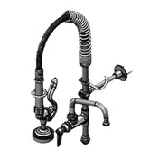 T&S Brass MPZ-KIT-LN06-CR Mini Pre-Rinse Unit Retro-Fit Kit Low Flow Spray Valve