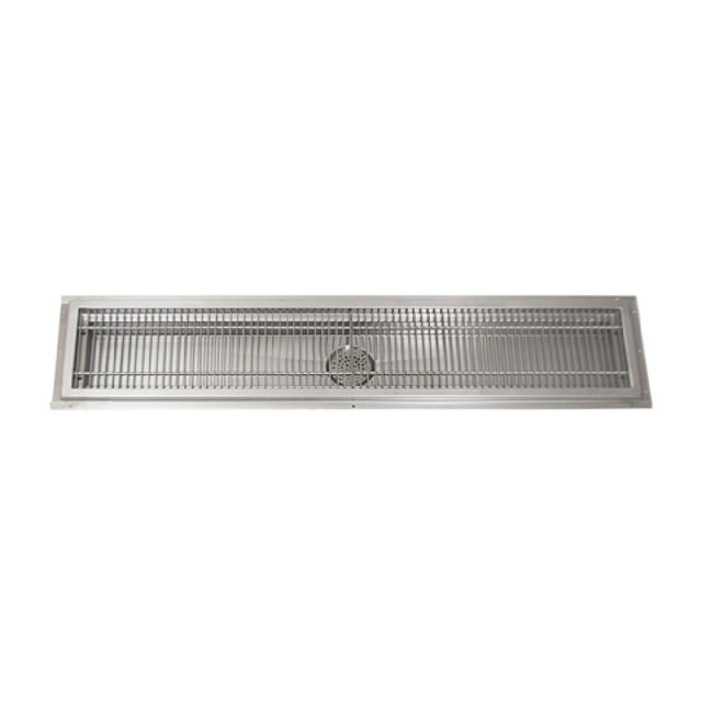 BK Resources FTRS-2472 Floor Trough 24"W X 72"D X 2-3/4" Deep Removable Flat Bar Subway Grate