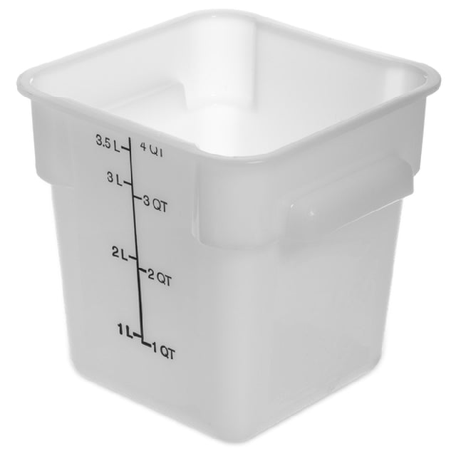 Carlisle 11961PE02 Carlisle Squares Food Storage Container 4 Qt. 7-1/8" X 7-3/10"H