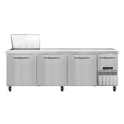 Continental Refrigerator RA93N12M Refrigerated Base Sandwich Unit 93"W 300 Series Stainless Steel (Mighty) Top With (12) 1/6 Size X 4" Deep Pans