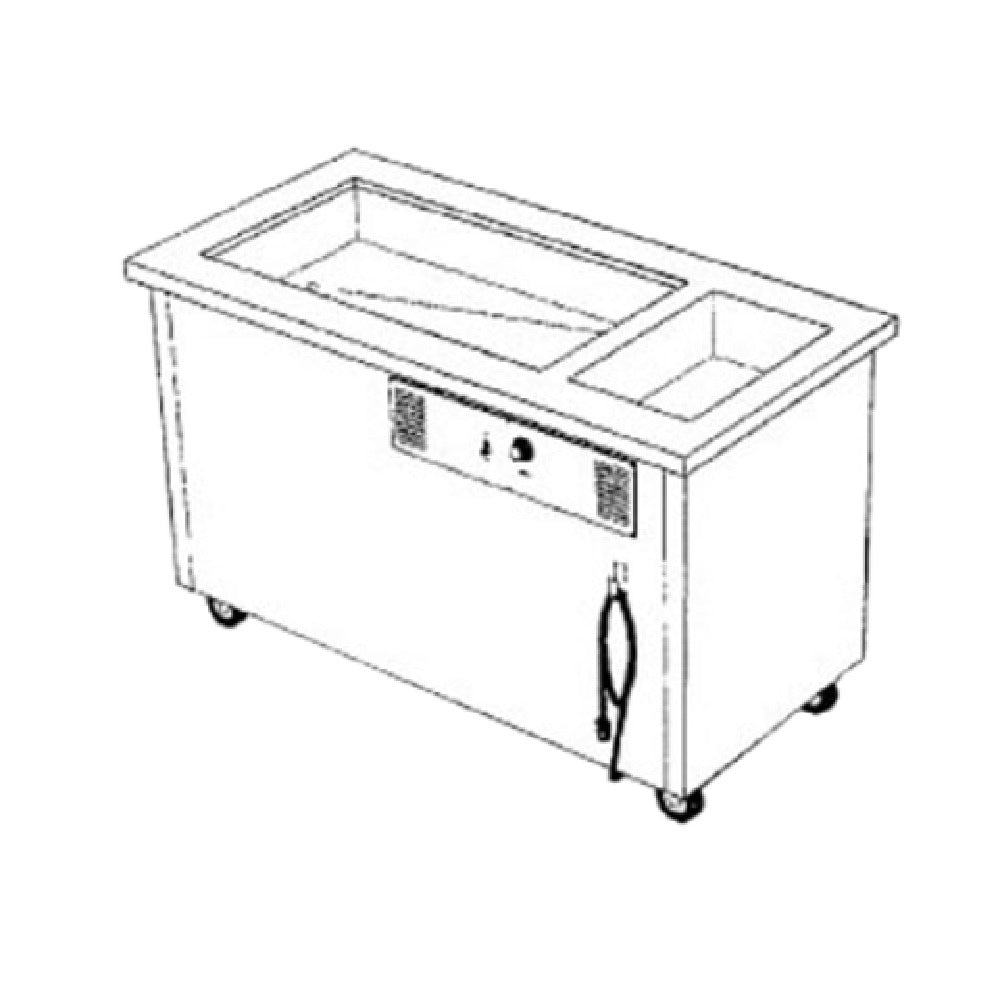 Delfield SHC-50-NU Shelleysteel™ Combination Hot/Cold Serving Counter 50" Long