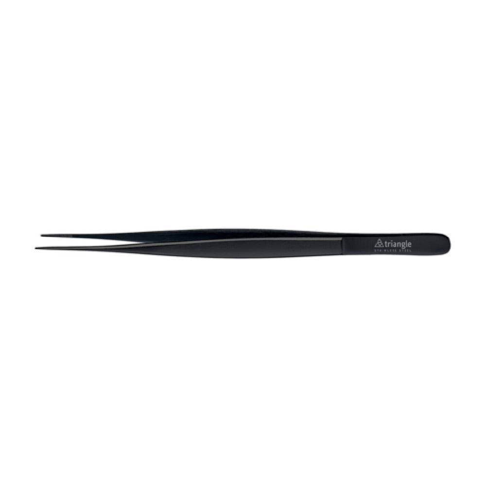 Matfer 652025 Triangle Chef's Black Serving Tweezers