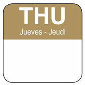 Hubert 44070 - Day Of The Week Label, "Thursday", 1" X 1"