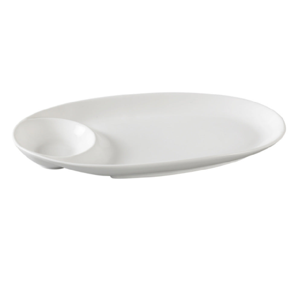 Yanco PS-2013 Piscataway Compartment Plate 13" X 7" Oval