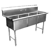 GSW USA SE18183N Sink Three Compartment 60-3/8"W X 24"D X 45"H