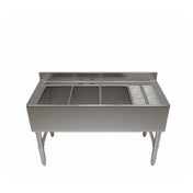NBR Equipment UD-3-101410-48R Underbar Sink Unit Three-compartment 48"W X 21-1/4"D X 32-1/2"H Overall Size