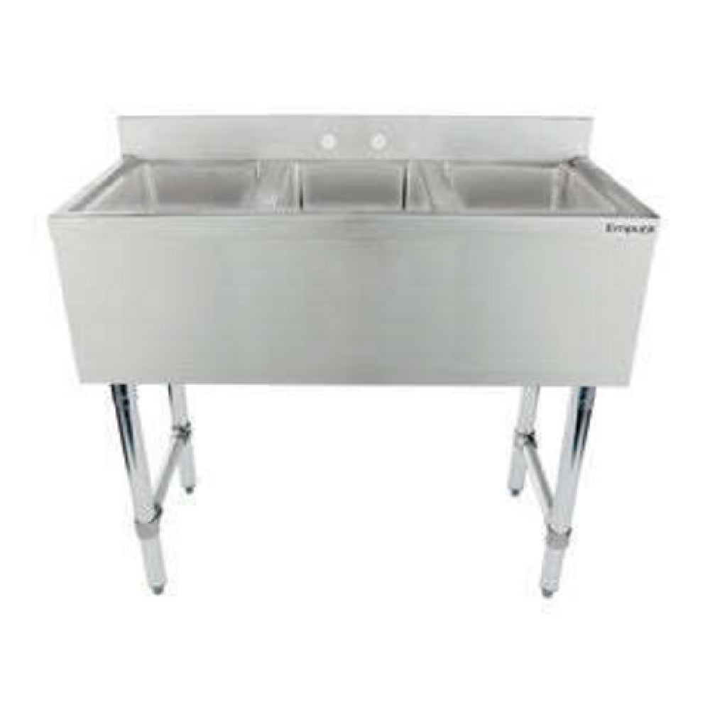 Empura EB3B101410 - Underbar Sink, 38"W X 18"D X 33.5"H Overall Size, 3-compartment